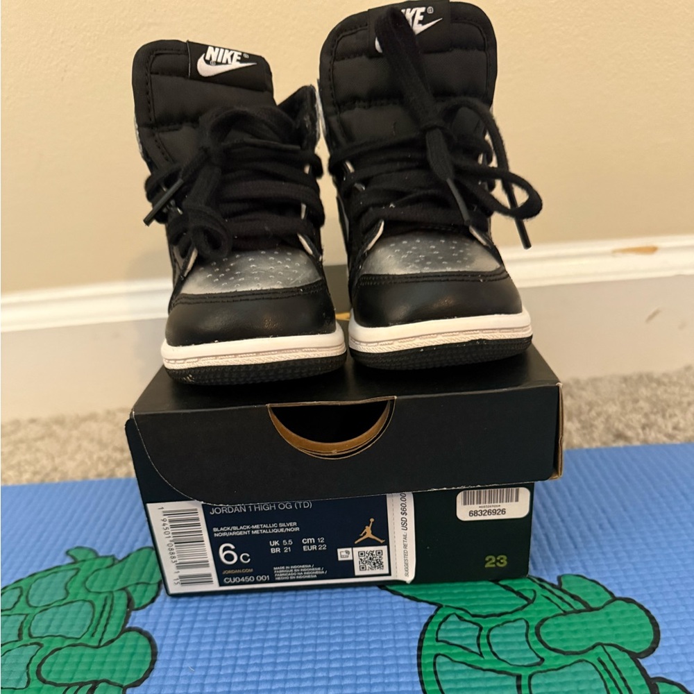 Jordan Kids Sneakers Black and Gray